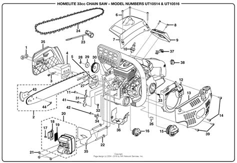 Homelite 33cc Chainsaw Parts Diagram