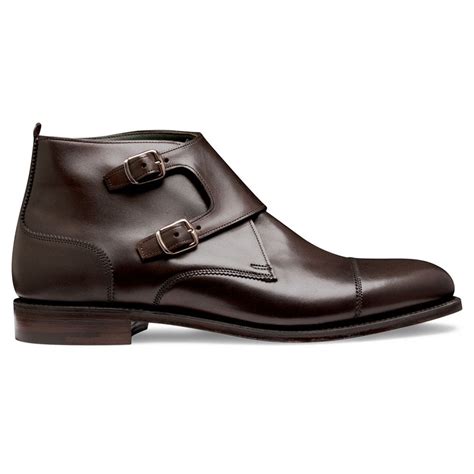cheaney freeman mens brown leather buckle boots