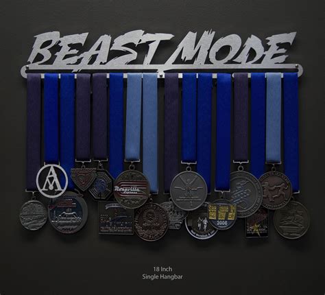 beast mode sport running medal displays  original stainless