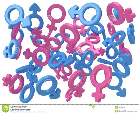 3d illustration of male and female signs stock illustration image 36313290
