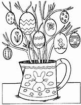 Easter Coloring Pages Happy Egg Kids North Tree Colouring Pole Clipart Color Eggs Gif Printable Library Print Drawings Decoration Printables sketch template
