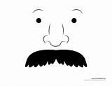 Mustache Printable Mustaches Templates Kids Printables Walrus Twain Mark Bono Sonny May Timvandevall sketch template