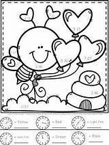 Time Telling Coloring Hour Kids Choose Board Valentines Sheets Half sketch template