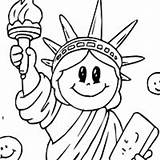 Liberty Statue Coloring Kids Pages Smiley Face Surfnetkids Printable Getdrawings Lady Getcolorings Color sketch template