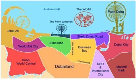 dubailand carte carte de dubailand emirats arabes unis
