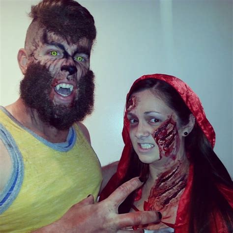 little red riding hood and the big bad wolf scary halloween costumes for couples popsugar