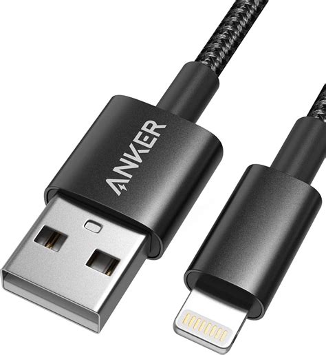 anker iphone charger  ft   premium nylon lightning cable mfi