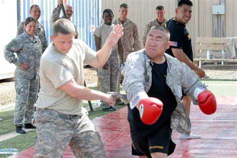 texas army national guard members teach combatives   djibouti