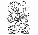 Clown Colour Coloring Library Clipart Circus Clowns Pages sketch template
