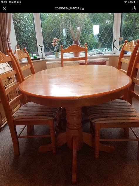 oval extendable dining table   chairs  westhoughton manchester