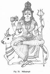 Hindu Hinduism Outline Deities Devi Paintings Drawing Goddess Sketches Lord Vishnu Goddesses Tanjore Parvati Amman Shiva Kerala Mural Shivaya Namah sketch template