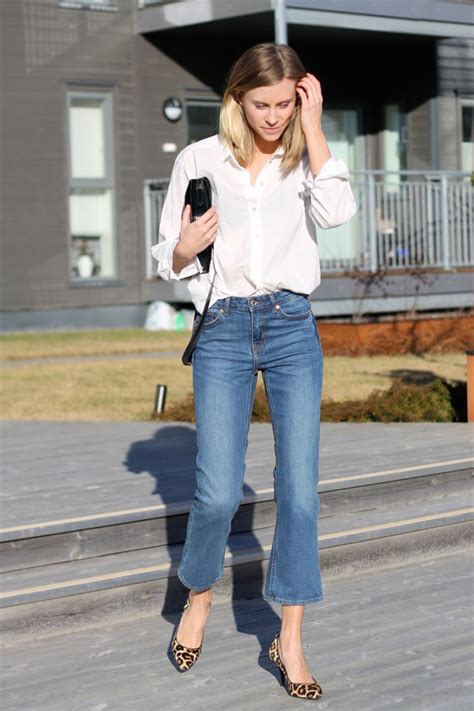 spring denim trends cropped flares are the must have
