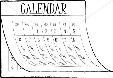 calendar clip art black  white latest calendar