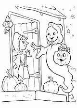 Halloween Threat Trick Ghost Coloring Funschool sketch template