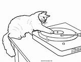 Coloring Pages Cat Dj Record Recorder Cool Wonderful Getcolorings Col Printable Getdrawings sketch template