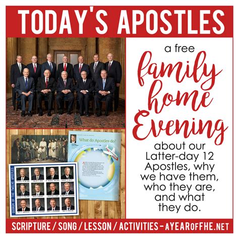 year  fhe year lesson  todays  apostles