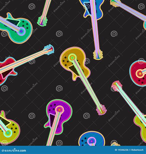 electric guitar pattern stock vector illustration