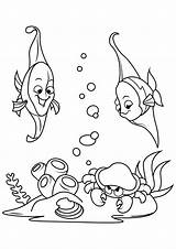Zee Kleurplaat Vis Coloring Krab Met Crab Fish Sea Kleurplaten Printen Om Te Afbeelding Grote Gratis Schoolplaten sketch template