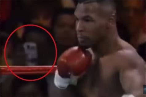 eerie time traveler caught in mike tyson boxing photo