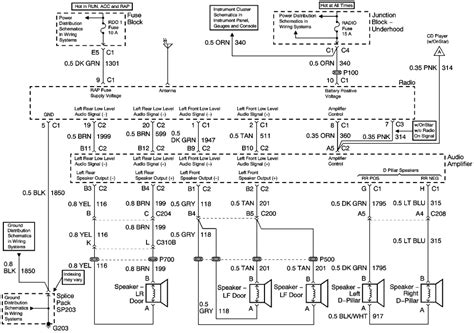 gmc yukon bose radio subwoofer wiring diagram  wiring diagram sample
