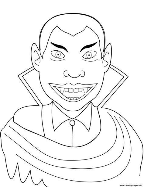 count dracula halloween coloring page printable