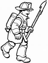 Coloring Firefighter Fire Pages Fireman Printable Color Department Kids Fighter Clipart Clip Cartoon Print Drawing Coloriage Pompier Cliparts Hat Sheet sketch template