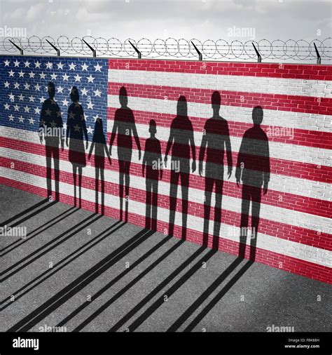 american immigration and united states refugee crisis concept as people