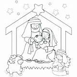 Coloring Manger Nativity Pages Christmas Scene Printable Away Lds Color Getcolorings Simple Preschool sketch template