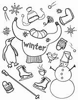 Winter Coloring Christmas Holiday Pages Clipart Printables Coloringcafe Color sketch template