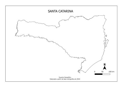 Mapa De Santa Catarina Suporte Geográfico