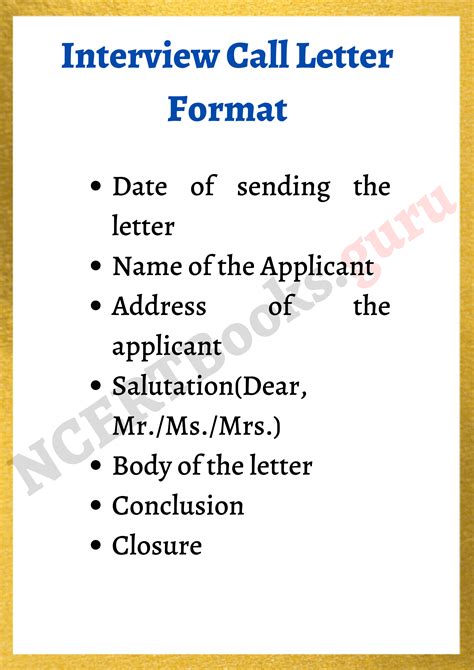 interview call letter format samples   write  call letter