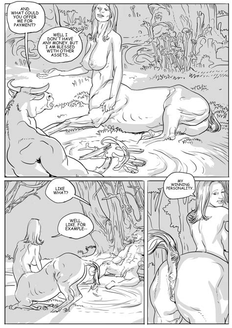 Rule 34 Anus Black And White Bovine Breasts Campfire Centaur Comic