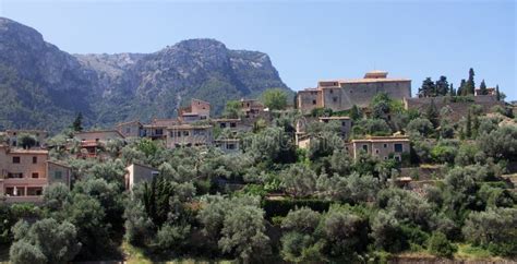 view  deia village mallorca spain stock image image  landscape destination