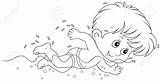 Drawing Swimming Kids Child Paintingvalley Drawings sketch template
