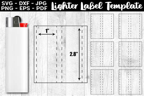 lighter label template svg lighter wrap template png svg  printable