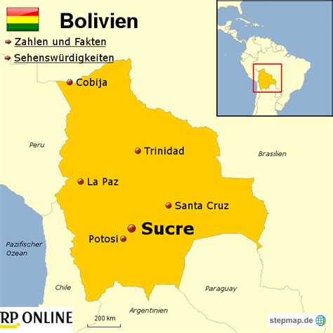 laender der welt bolivien von rponline reise landkarte fuer bolivien