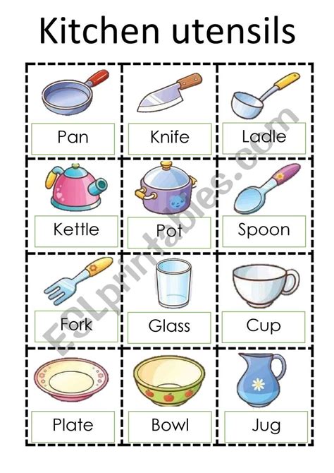 kitchen utensils esl word search puzzle worksheets kitchen utensils