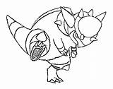 Rampardos Coloriages Pokémon Bonjourlesenfants sketch template