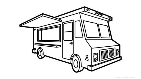 food truck drawing  paintingvalleycom explore collection  food