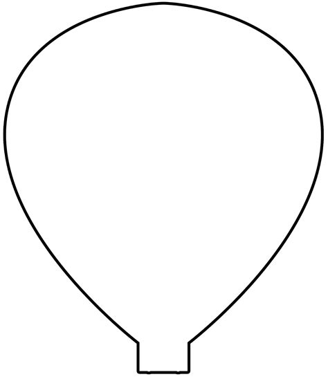 printable  hot air balloon template printable word searches