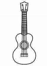 Ukulele A4 Ausmalbilder sketch template