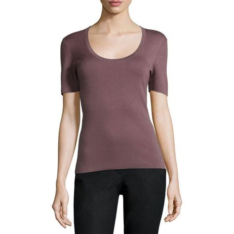 michael kors collection short sleeve cashmere top 4 317