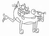 Catdog Coloring Pages Color Outline Cat Ladybug Noir Cartoon Tocolor Print Getcolorings sketch template