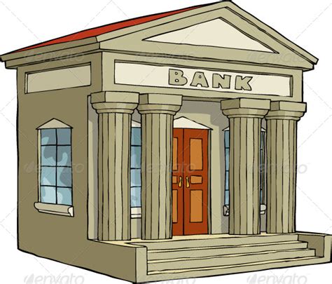 cartoon bank building tinkytylerorg stock  graphics