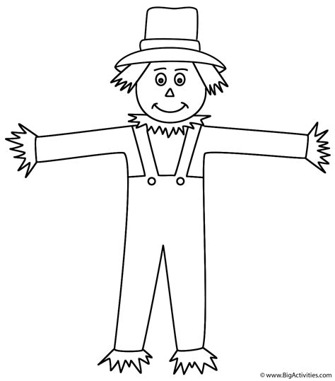 scarecrow coloring page thanksgiving
