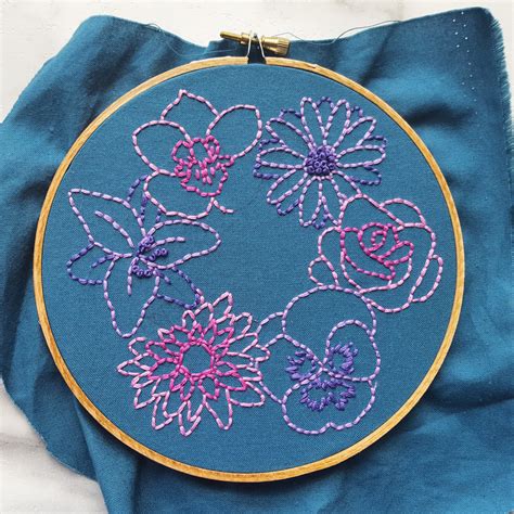 simple embroidery designs  flowers