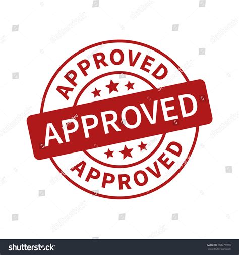 approved stamp label sticker stick flat stock vector royalty