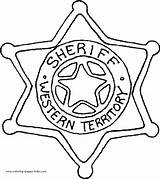 Deputy Badge Clipart Sheriff Coloring Pages Cliparts Library sketch template