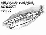 Carrier Aircraft Coloring Pages Cvn Navy Ship Template sketch template