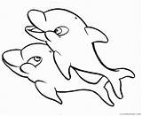 Dolphin Coloring Pages Coloring4free Outline Printable Baby Clip sketch template